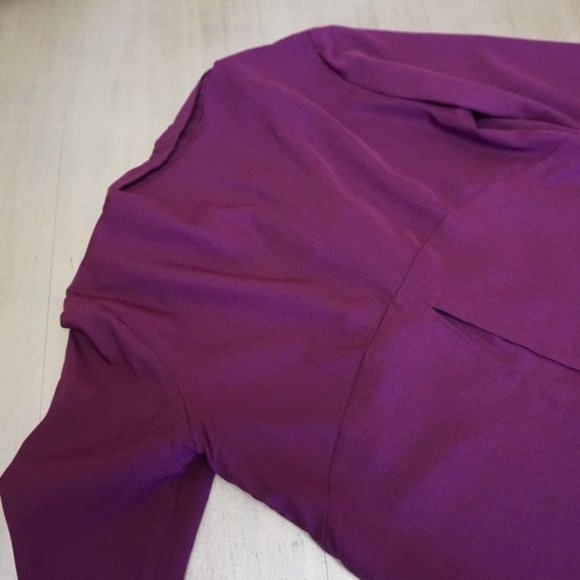 Kas Design Maroon Split back long sleeve blouse - Picture 5 of 8